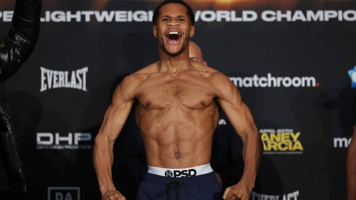 Devin Haney WBC weighing in