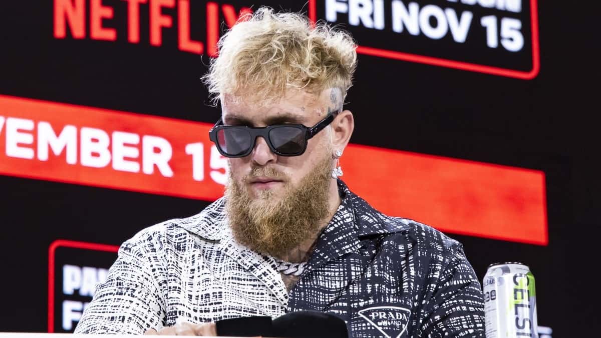 Jake Paul at Tyson press conference