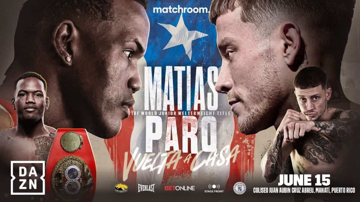 Subriel Matias to battle Liam Paro in June 15 homecoming